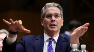 Scott Bessent, U.S. President-elect Donald Trump’s nominee to be secretary of treasury, speaks as he testifies during a Senate Committee on Finance confirmation hearing on Capitol Hill in Washington, U.S., January 16, 2025. 