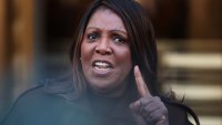 NY Attorney General Letitia James speaks during a press conference on Feb. 14, 2025 in New York City.