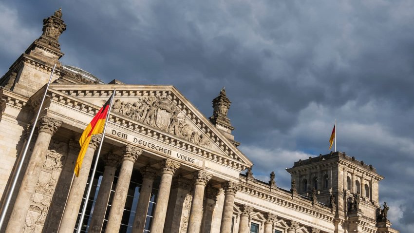 The German parliament building, the Reichstag, which has been the seat of the Bundestag since 1999.