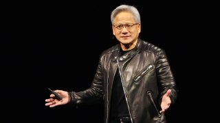 Nvidia CEO Jensen Huang delivers the keynote for the Nvidia GPU Technology Conference at the SAP Center in San Jose, California, on March 18, 2025.