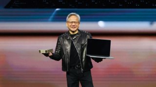 Nvidia CEO Jensen Huang delivers the keynote for the Nvidia GPU Technology Conference at the SAP Center in San Jose, California, on March 18, 2025.