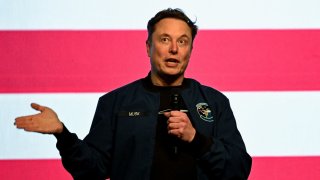 U.S. President Donald Trump’s advisor Elon Musk reacts on the day of a rally in support of a conservative state Supreme Court candidate of an April 1 election in Green Bay, Wisconsin, on March 30, 2025.