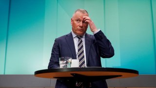 Nicolai Tangen, CEO of Norges Bank Investment Management, addresses a press conference on his company’s annual results for 2024 at Norges Bank in Oslo, Norway, on January 29, 2025.