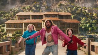 Jack Black, Jason Momoa, and Sebastian Hansen as seen in Warner Bros. and Legendary Entertainment’s “A Minecraft Movie.”