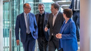 Coalition negotiations between the CDU/CSU and SPD.