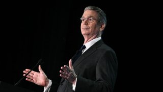 US Treasury Secretary Scott Bessent speaks at the American Bankers Association’s Washington Summit at the Walter E. Washington Convention Center in Washington, DC on April 9, 2025.