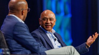 IBM CEO Arvind Krishna speaks at the SXSW conference in Austin, Texas, on March 11, 2025.