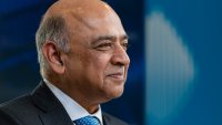 Arvind Krishna, chief executive officer of International Business Machines Corp. (IBM), during a Bloomberg Television interview at the World Governments Summit in Dubai, United Arab Emirates, on Tuesday, Feb. 11, 2025.