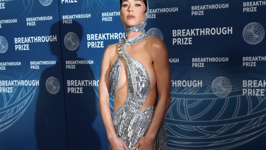Katy Perry arrives at the 11th Breakthrough Prize Ceremony on Saturday, April 5, 2025, in Los Angeles. (Photo by Jordan Strauss/Invision/AP)