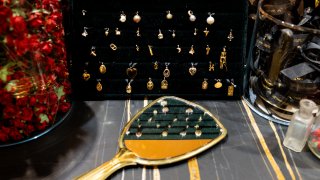 Brooklyn, NY-JANUARY 29: Jewelry for sale at the Catbird flagship store in Brooklyn, NY on January 29, 2024. (Photo by Jackie Molloy for The Washington Post via Getty Images)