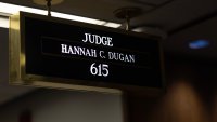 MILWAUKEE, WISCONSIN – APRIL 25: A sign hangs above the courtroom of Milwaukee County Circuit Judge Hannah Dugan in the Milwaukee County Courthouse on April 25, 2025 in Milwaukee, Wisconsin. Judge Dugan was arrested by the FBI after arriving at work this morning and charged in federal court for allegedly helping an undocumented immigrant avoid arrest. (Photo by Scott Olson/Getty Images)