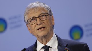 Bill Gates speaks at the pledge session of the 2024 World Health Summit on October 14, 2024 in Berlin, Germany. 