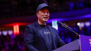 Elon Musk speaks during a campaign rally for Republican presidential nominee and former U.S. President Donald Trump at Madison Square Garden in New York City on Oct. 27, 2024.