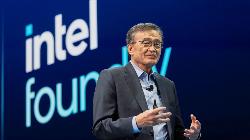 Intel’s CEO Lip-Bu Tan speaks at the company’s Annual Manufacturing Technology Conference in San Jose, California, U.S. April 29, 2025.