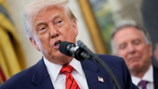 U.S. President Donald Trump speaks during a swearing-in ceremony of Special Envoy Steve Witkoff in the Oval Office at the White House in Washington, D.C., U.S., May 6, 2025.