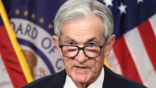 U.S. Federal Reserve Chair Jerome Powell speaks during a press conference following a two-day meeting of the Federal Open Market Committee on interest rate policy in Washington, D.C., U.S., May 7, 2025.
