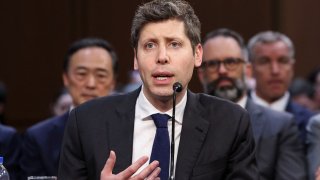 OpenAI CEO Sam Altman testifies before a Senate Commerce, Science, and Transportation Committee hearing titled “Winning the AI Race: Strengthening U.S. Capabilities in Computing and Innovation,” on Capitol Hill in Washington, D.C., U.S., May 8, 2025.