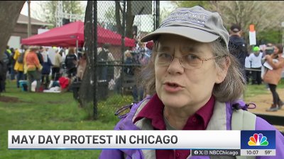 Large May Day demonstration held in downtown Chicago