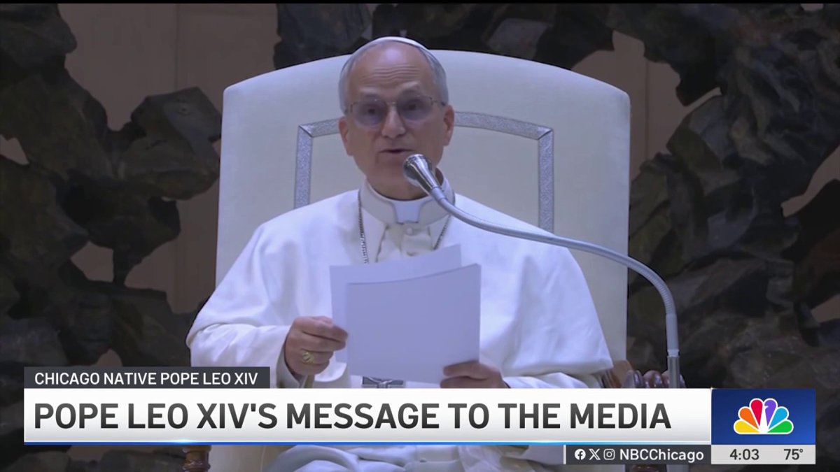 Pope Leo XIV delivers first message to media – NBC Chicago