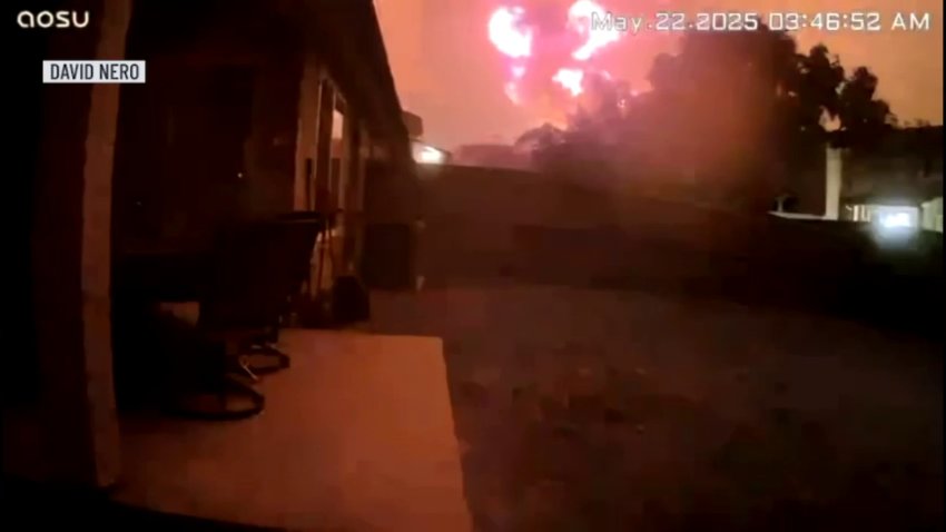 New Ring video shows fireball from impact of Murphy Canyon plane crash