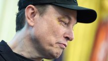Elon Musk listens as President Donald Trump speaks during a news conference in the Oval Office of the White House, Friday, May 30, 2025, in Washington. (AP Photo/Evan Vucci)