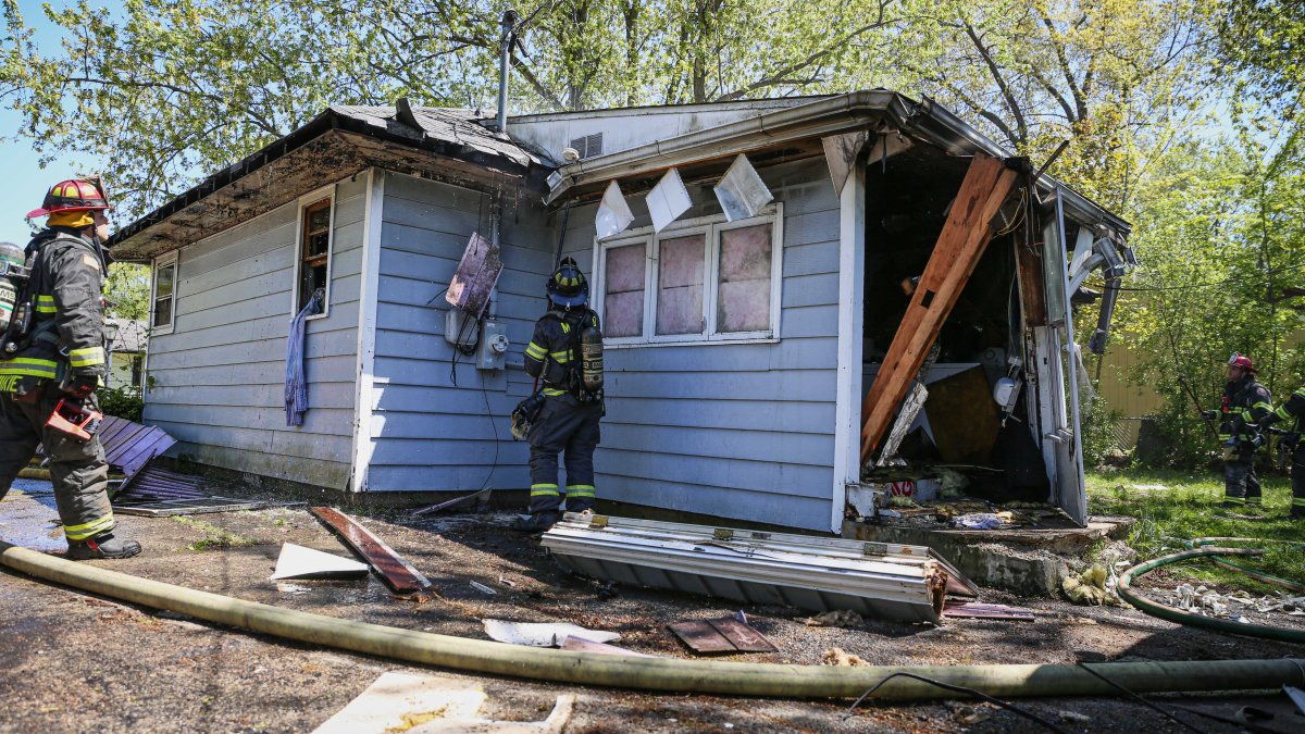 ‘Total loss: Suburban house fire leaves one man critically injured