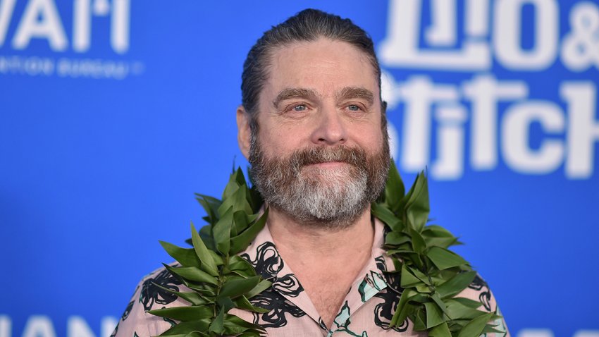 Zach Galifianakis arrives at the premiere of "Lilo and Stitch" on May 17, 2025, at El Capitan Theatre in Los Angeles.