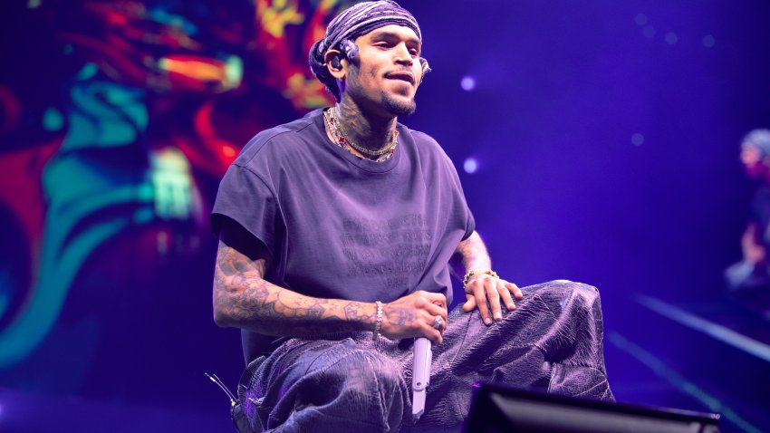 FILE - Singer Chris Brown performing at Crypto.com Arena on Aug. 6, 2024 in Los Angeles.