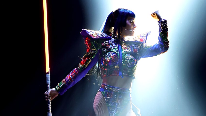 Katy Perry performs onstage during the Katy Perry The Lifetimes Tour 2025 at CDMX Arena on April 23, 2025 in Mexico City, Mexico.
