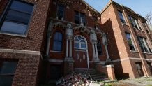 The exterior of the St. Mary of the Assumption Catholic Church, where Pope Leo XIV, Robert Francis Prevost, used to attend while growing up, is seen in Dolton, Illinois, on May 9, 2025. Robert Francis Prevost became the first pope from the United States on May 8, 2025, picking the papal name Leo XIV after cardinals from around the world elected him leader of the world's 1.4 billion Catholics. Tens of thousands of people packed in St Peter's Square cheered as Prevost appeared on the balcony of St Peter's Basilica, waving with both hands, smiling and bowing. (Photo by KAMIL KRZACZYNSKI / AFP) (Photo by KAMIL KRZACZYNSKI/AFP via Getty Images)