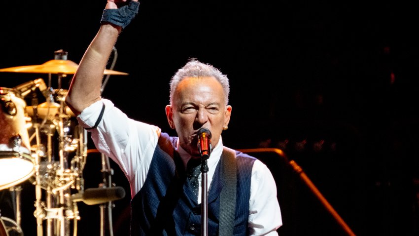 MAY 14: Bruce Springsteen performs during the first night of ‘The Land of Hopes and Dreams’ tour at Co-op Live on May 14, 2025 in Manchester, England.