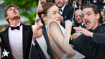 Emma Stone, Pedro Pascal & Austin Butler dodge a bee at Cannes