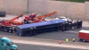 Overturned semi blocks all lanes of I-55 near busy west suburban shopping center