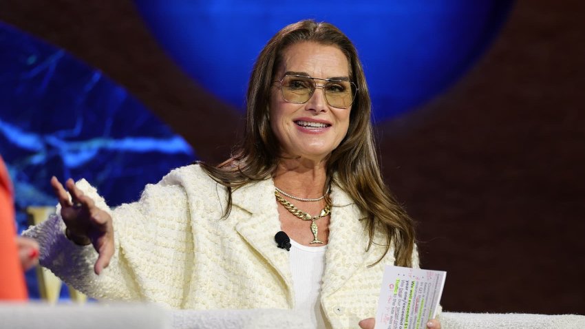 Brooke Shields speaks onstage during WSJ’s Future of Everything 2025 at The Glasshouse on May 28, 2025 in New York City.