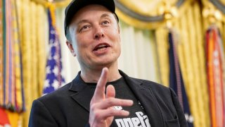 Elon Musk speaks during a press event with U.S. President Donald Trump (not pictured), at the White House in Washington, D.C., on May 30, 2025.