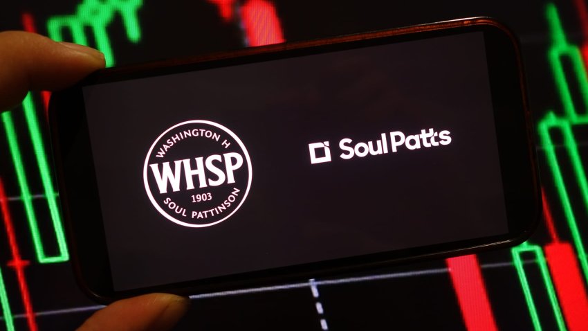 The Washington H Soul Pattinson logo is seen displayed on a smartphone screen.