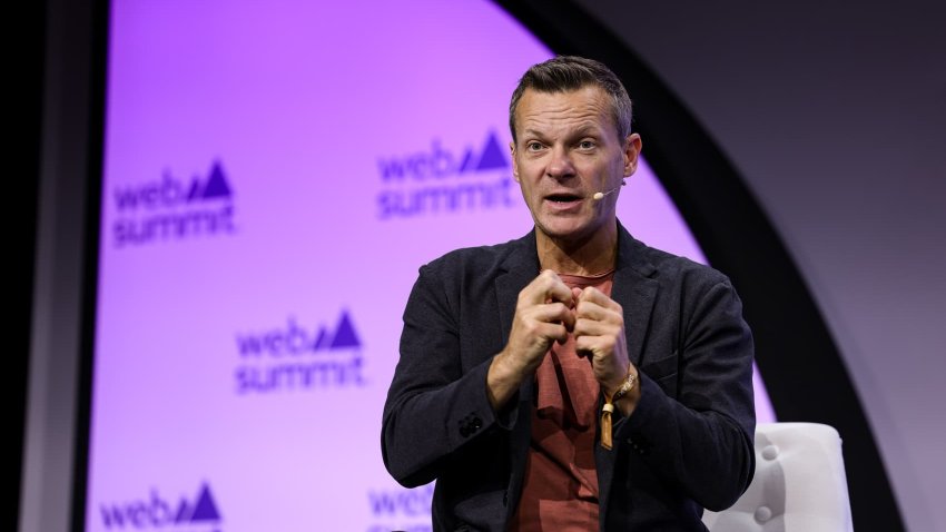 Lisbon , Portugal – 12 November 2024; Dan Rogers, CEO, LaunchDarkly, on SaaS Summit stage during day one of Web Summit 2024 at the MEO Arena in Lisbon, Portugal.