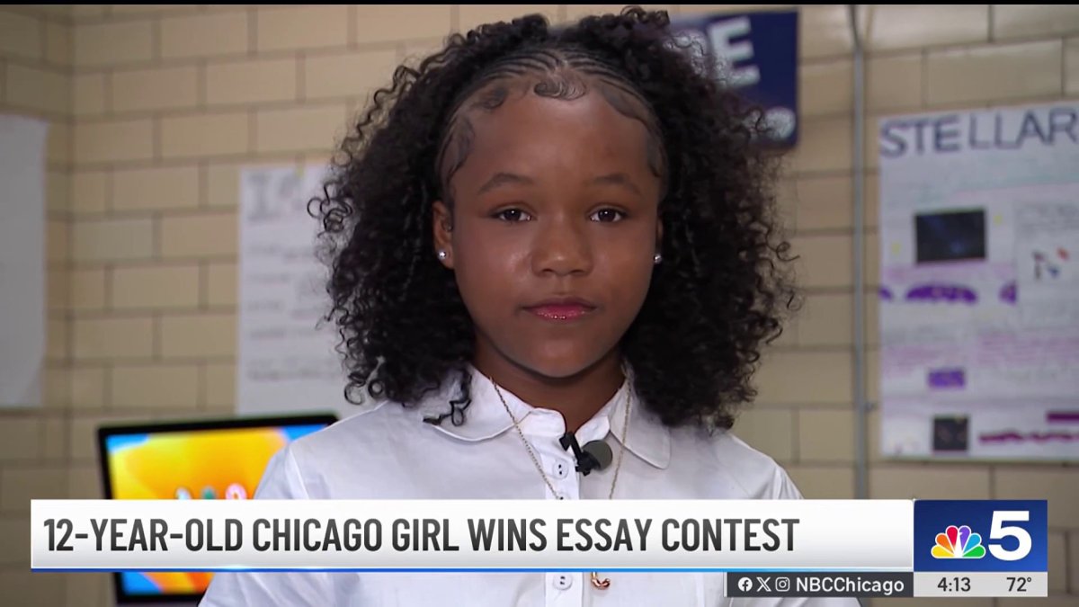 12-year-old Chicago girl wins essay contest – NBC Chicago