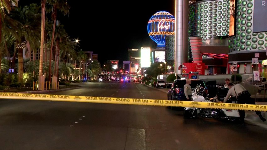 Police activity on the Las Vegas strip