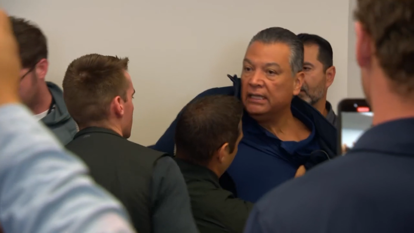 SENATOR ALEX PADILLA DRAGGED FROM HOMELAND SECURITY MEETING