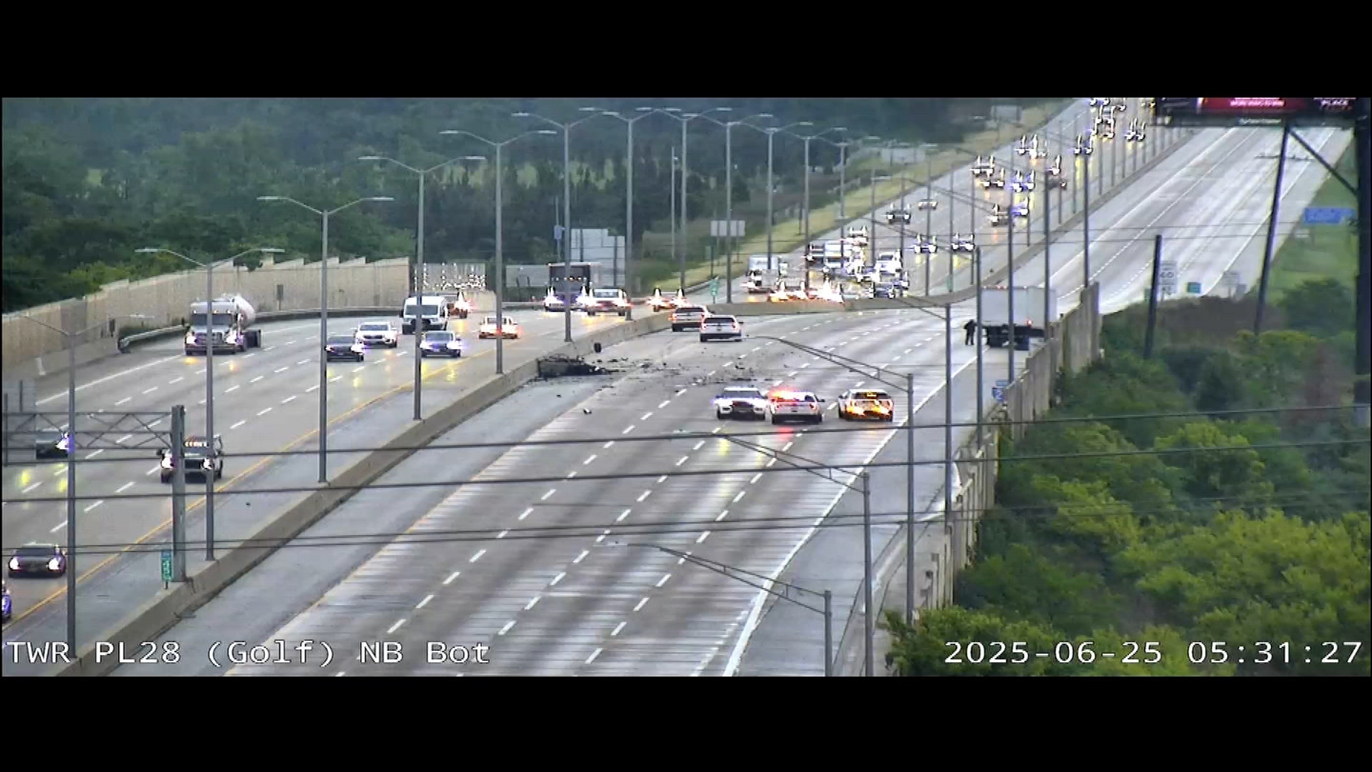 I-294 crash today closes lanes at Dempster, Willow – NBC Chicago