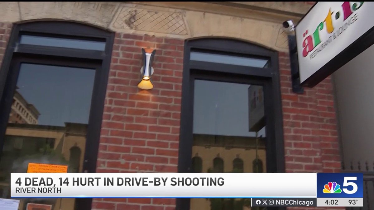 4 dead, 14 wounded in River North drive-by shooting – NBC Chicago