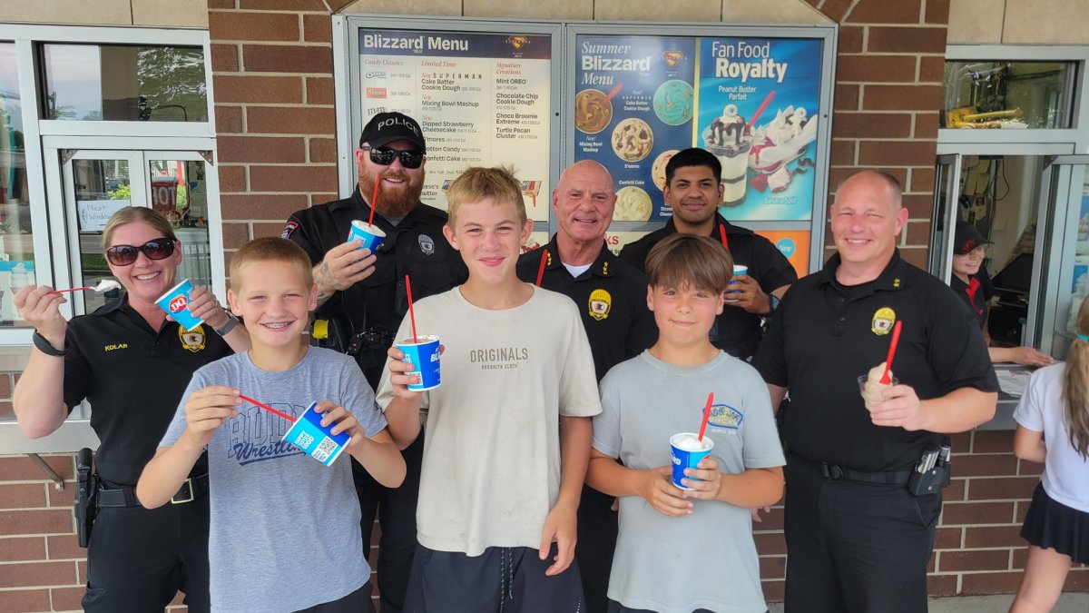 Suburban police chief treats teens to ice cream after they report firearm