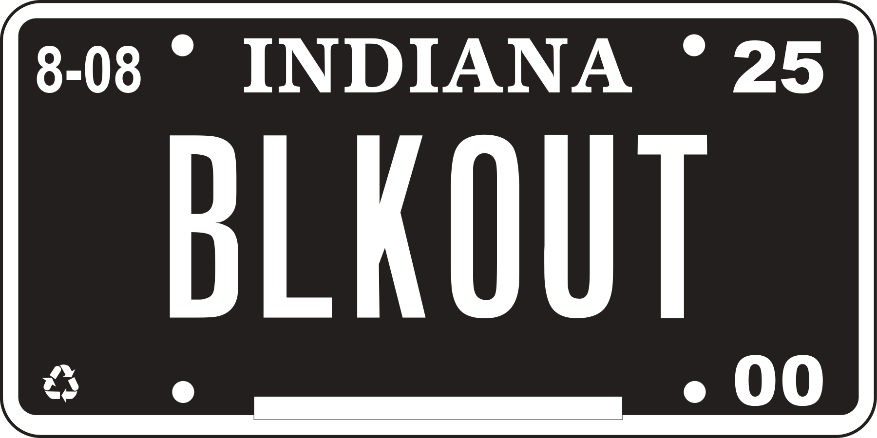 thumbnail image 2 of Indiana State Police Personalized Novelty License Plate - Custom Text, 12x6 Inches, High Gloss Aluminum By Brotherhood 2 of 2