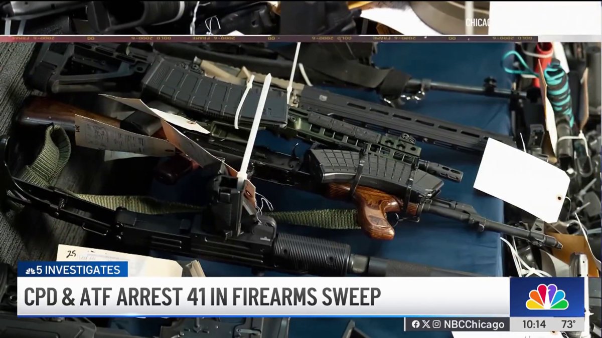 Video: Arsenal of weapons seized, dozens arrested in Chicago – NBC Chicago