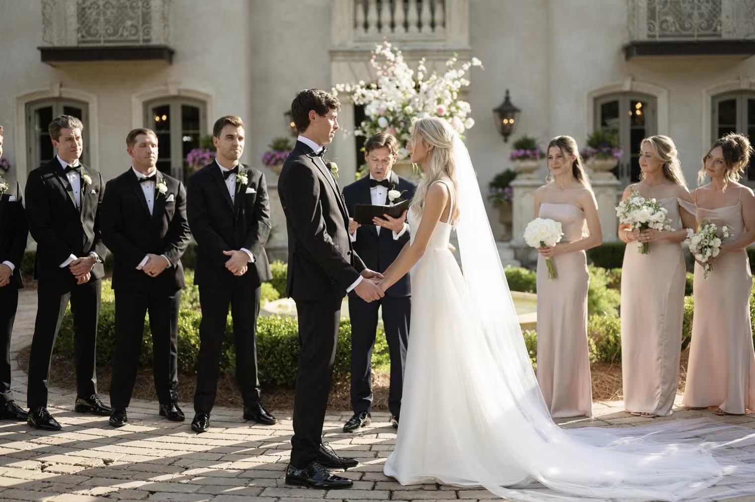 Hallie and Zach Swain during their ceremony.