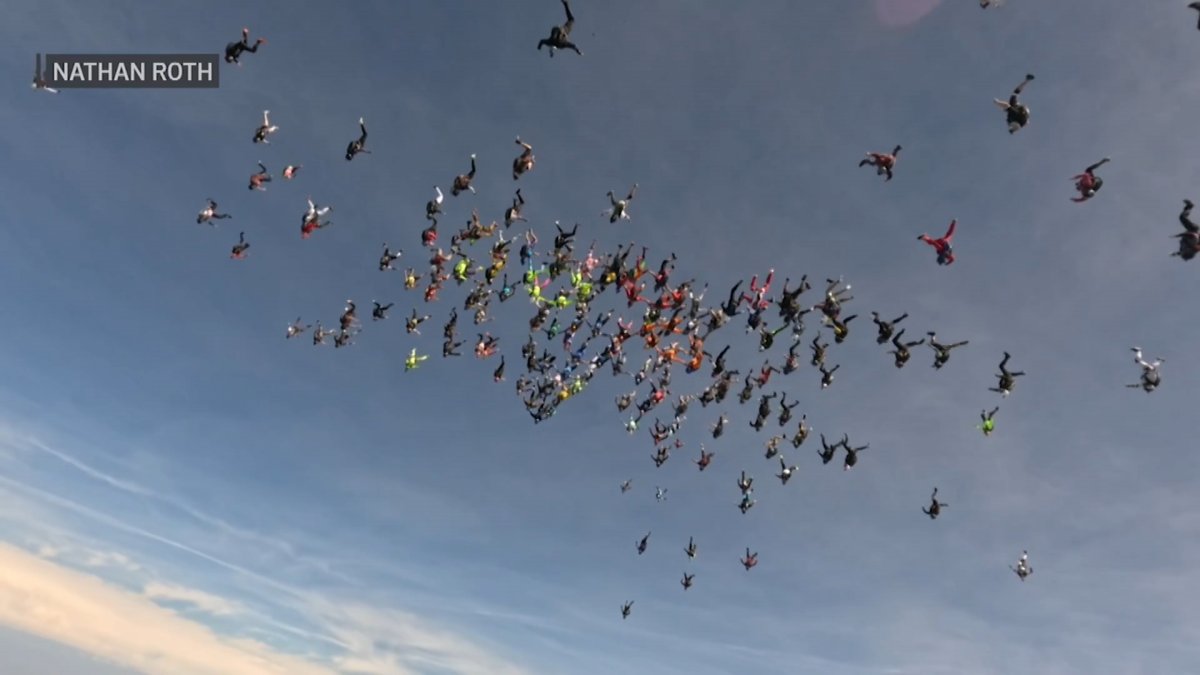 Hundreds of skydivers from around the world are in Illinois attempting to break state, world records