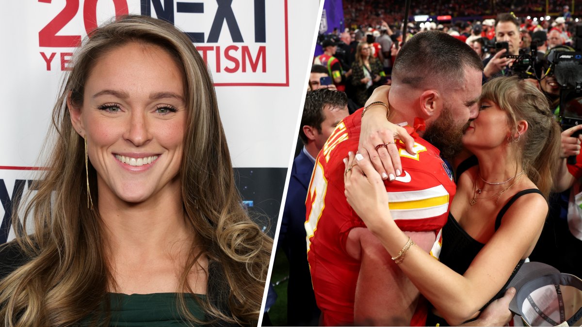 Kylie Kelce shares her daughters' reaction to Taylor Swift and Travis  Kelce's engagement – NBC Chicago