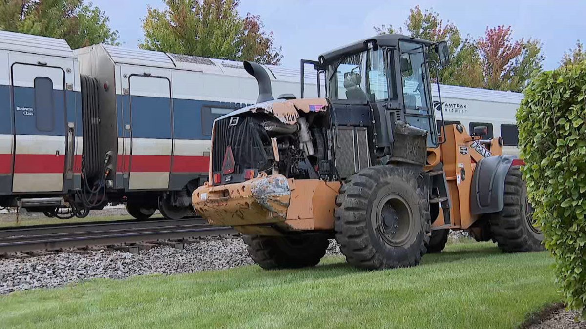 Construction worker injured after Amtrak train hits truck Construction worker injured after Amtrak train hits truck