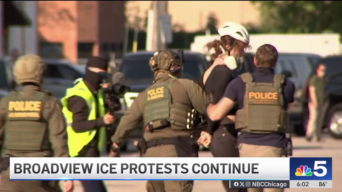 5 arrested during protests outside Broadview ICE Processing Center ...